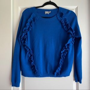 Color of the year! Royal blue ASOS ruffle sweater